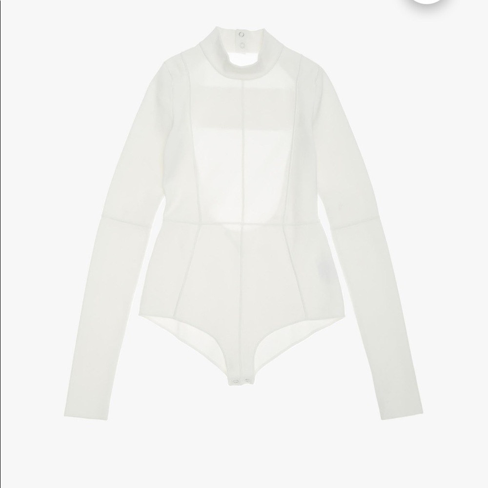 Helmut Lang VISCOSE STRETCH BODYSUIT - ecru - Picture 6 of 13